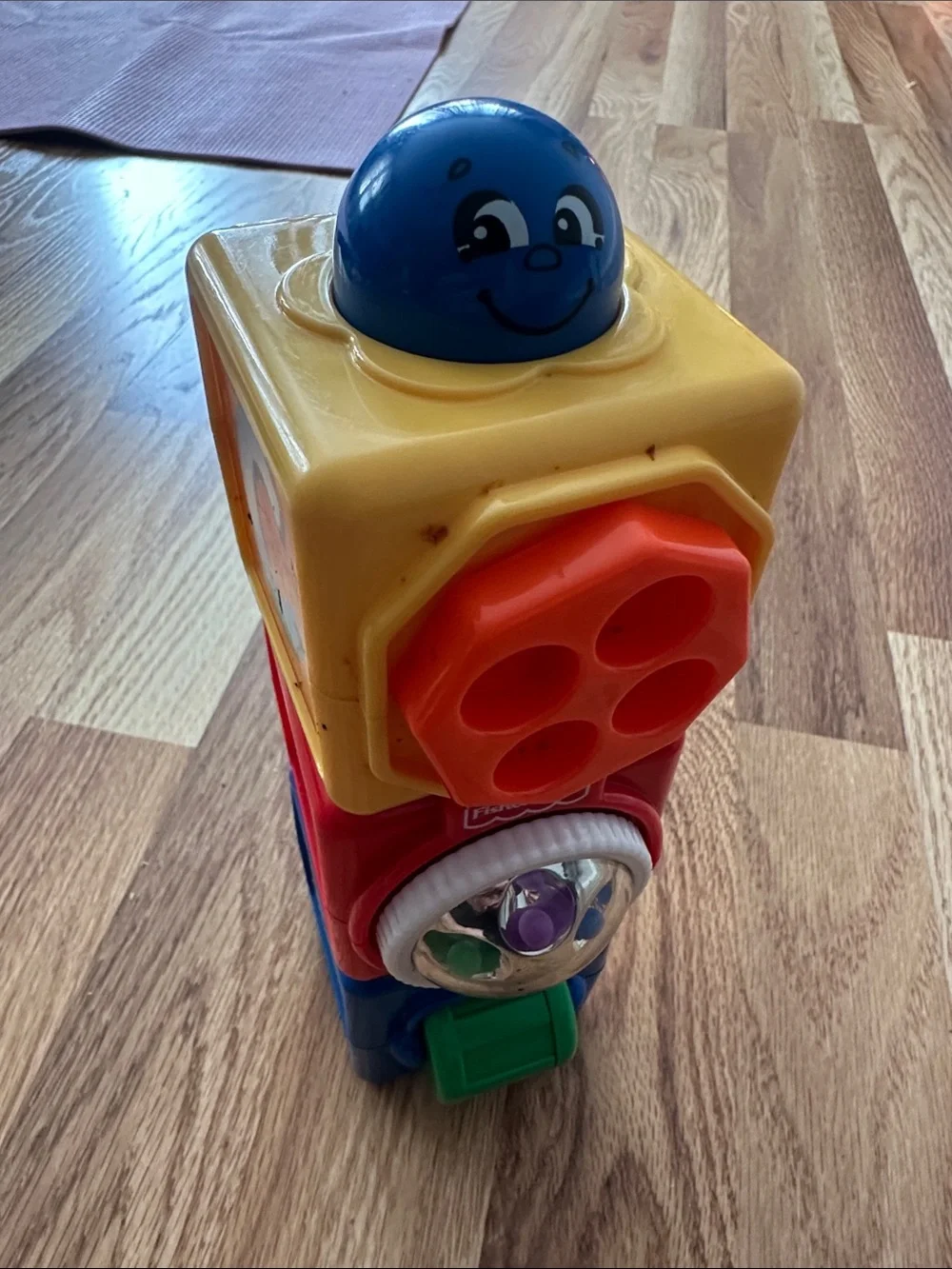 Stacking ABC Blocks Toy in Yellow, Red, Blue